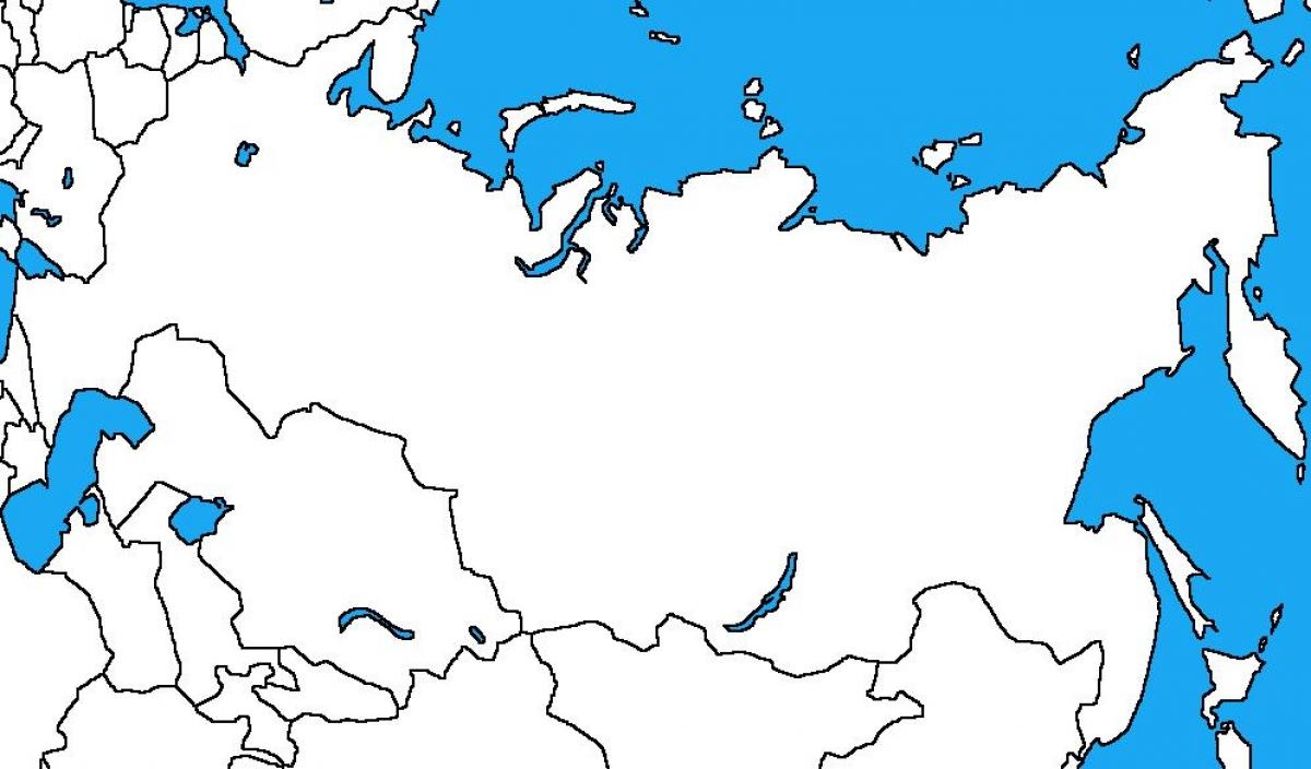 map of russia blank