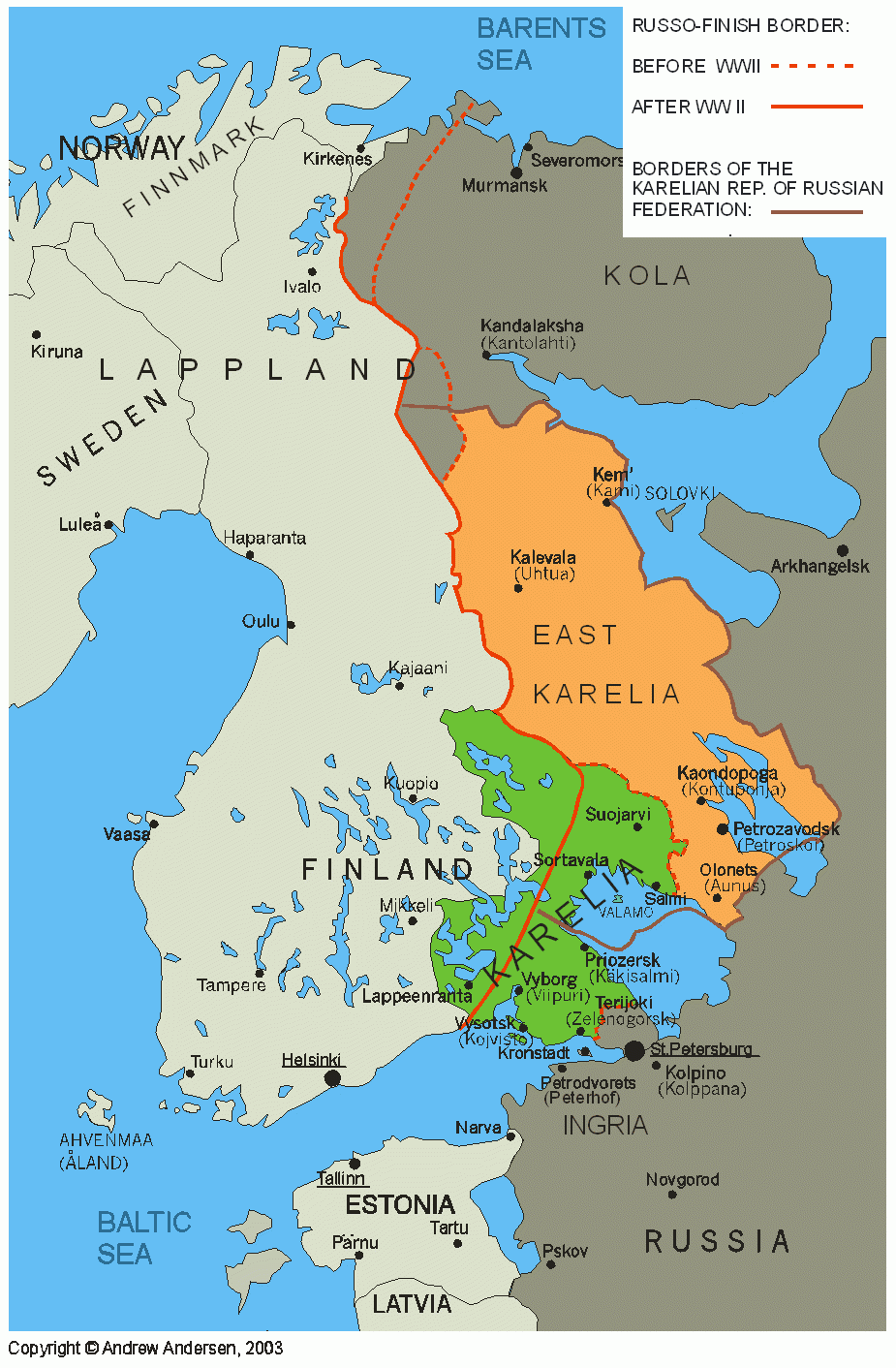 map of kalevala world