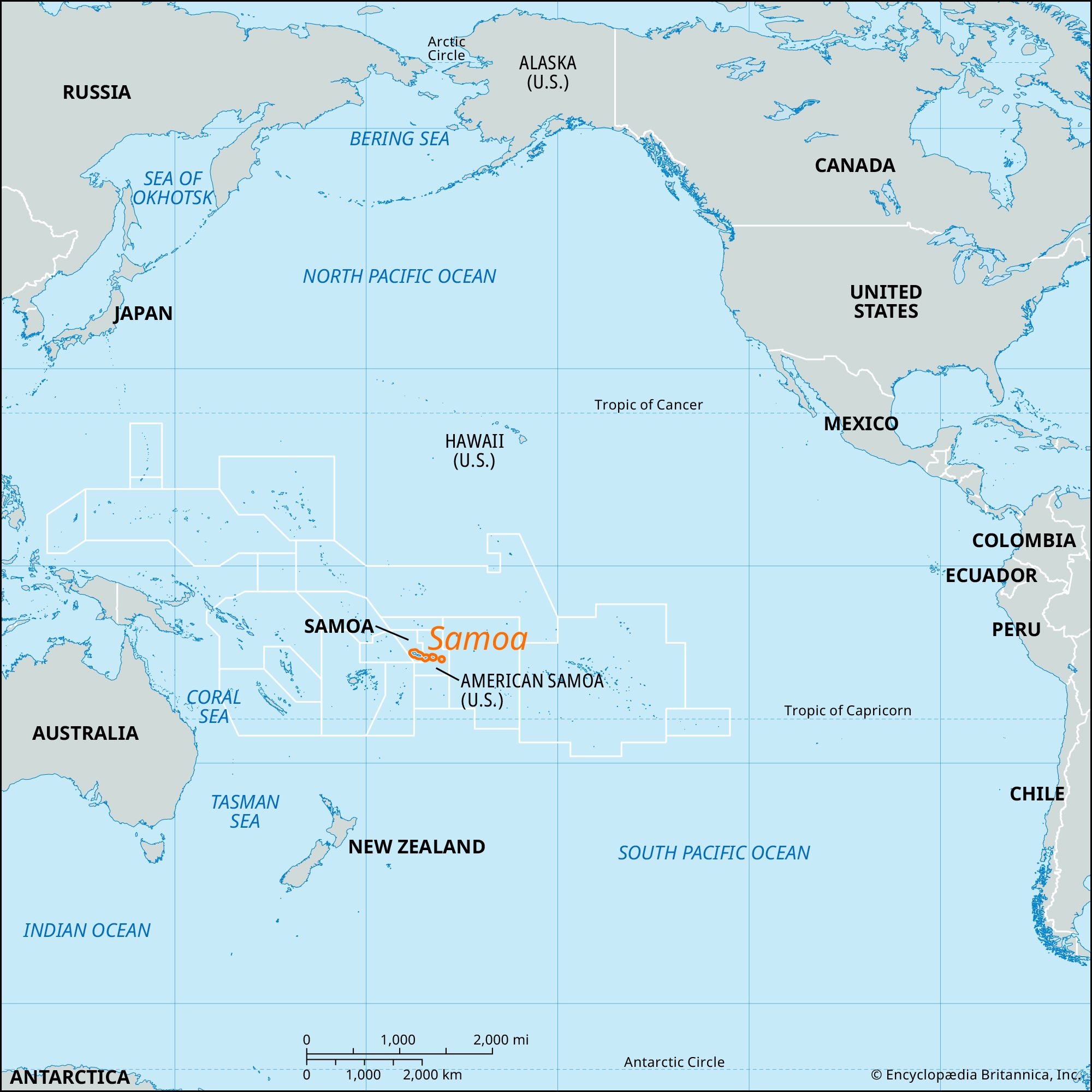 Samoa Islands Map Facts Britannica