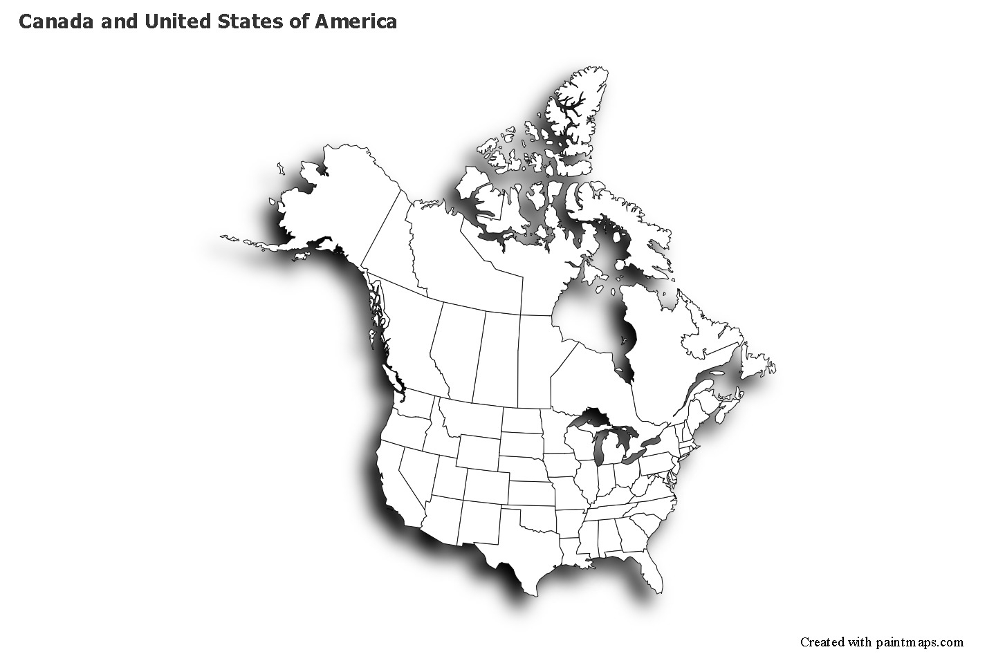 Sample Maps For Canada And United States Of America Sample Maps For Canada And United States Of America