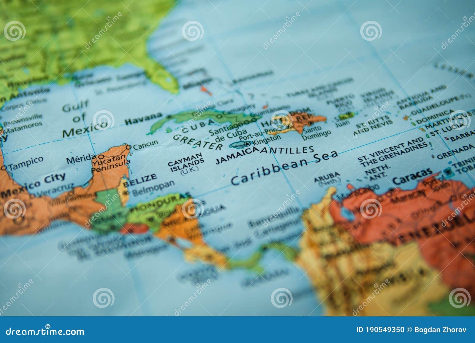 united states map with jamaica