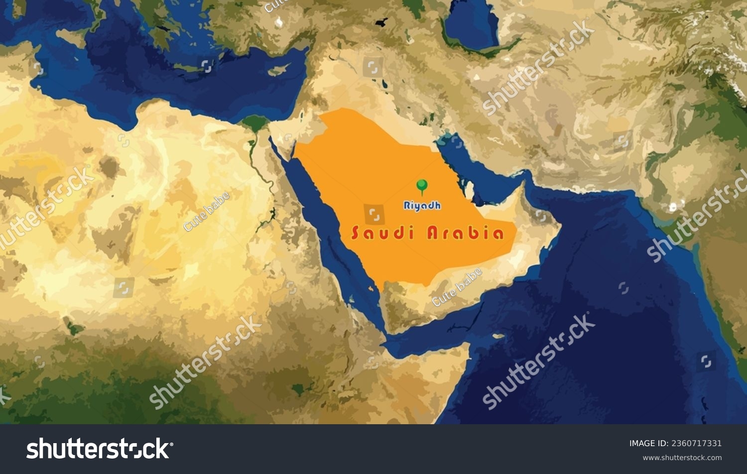 saudi arabia on map of world
