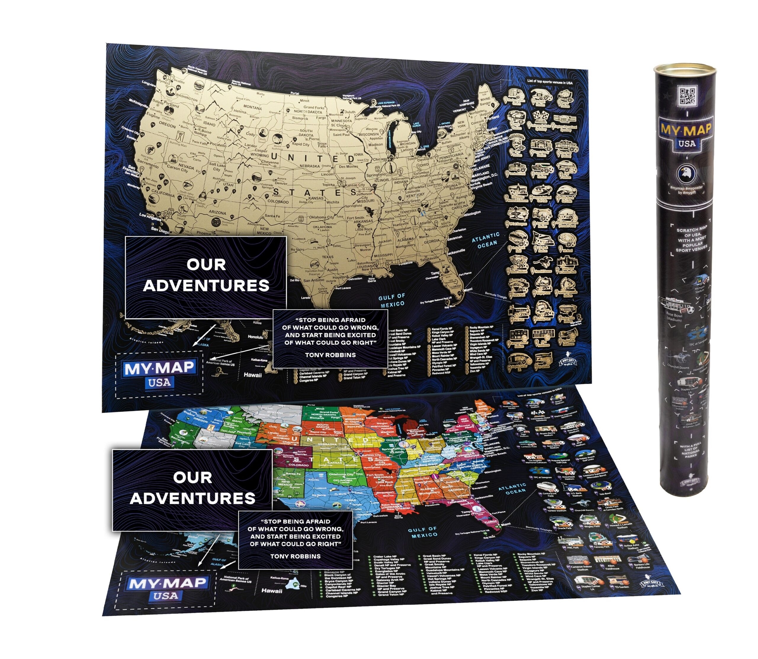 scratch off map united states