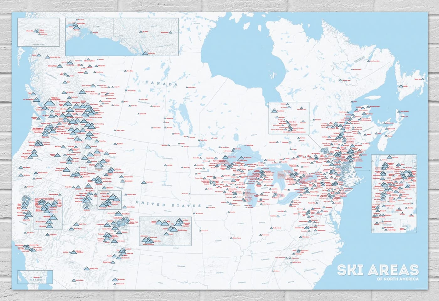 Ski Maps Skiing Art Prints Posters King McGaw Us Map For Travel Tracking