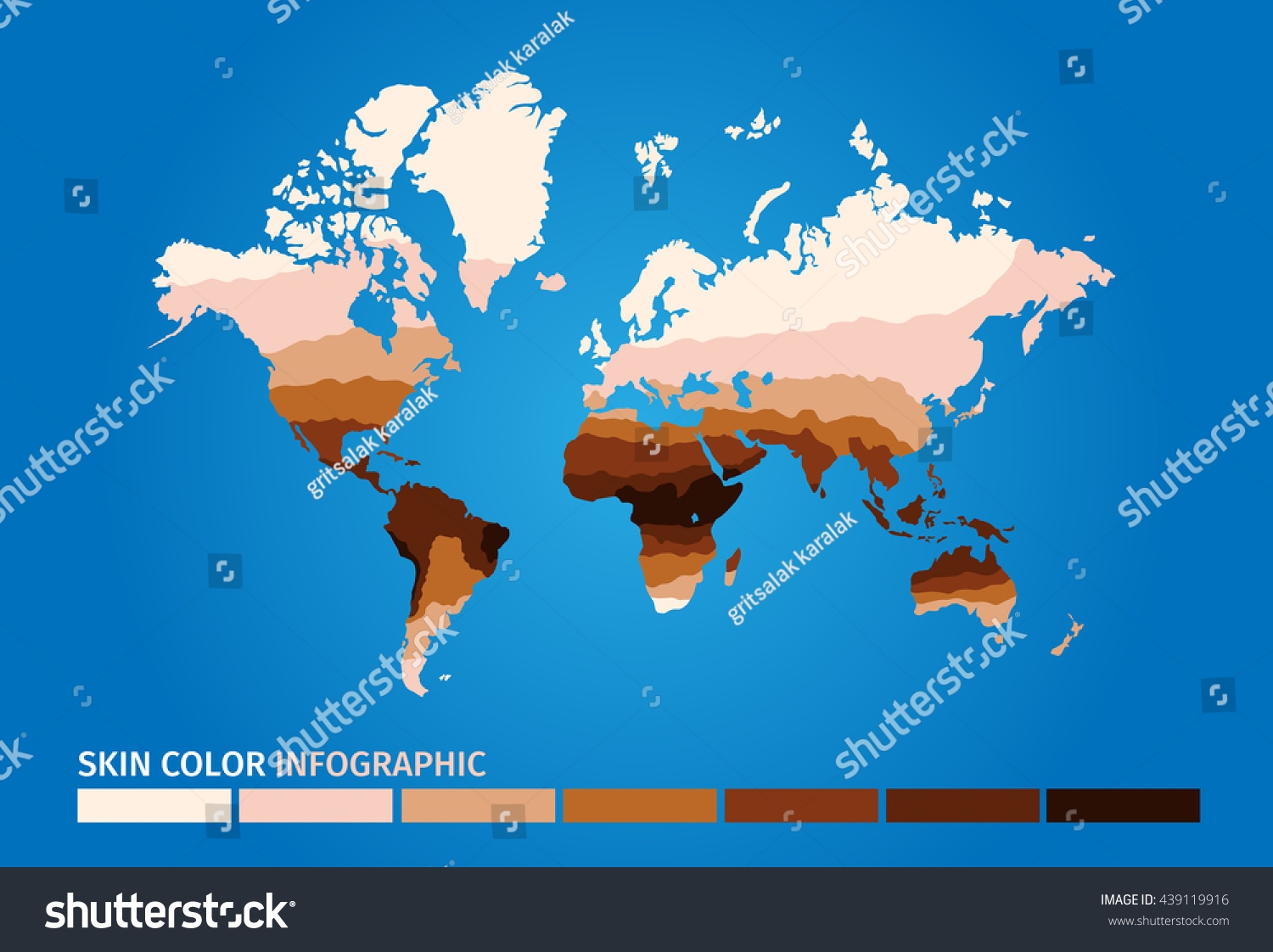 Skin World Map Color Infographic Dark Stock Vector Royalty Free 439119916 Shutterstock