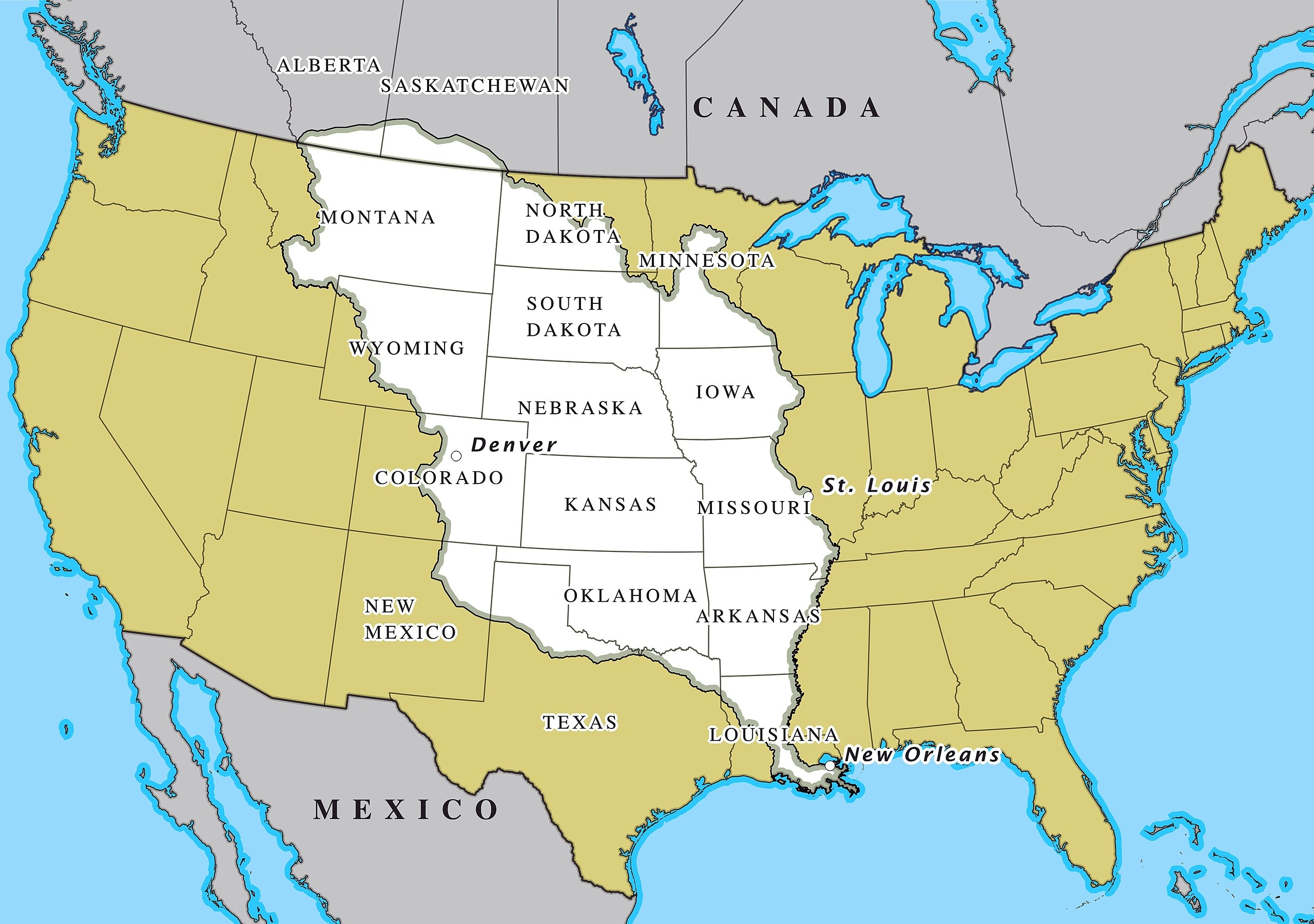 map of 1800 united states