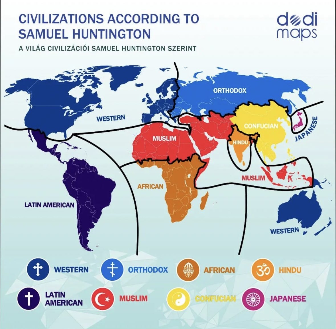 Someone Realized The Harry Potter Wizarding Schools Map Lines Up With This Shitty Map Of The World Designed By A Shitty Right Wing Political Scientist 