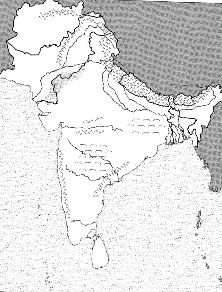south asia map blank