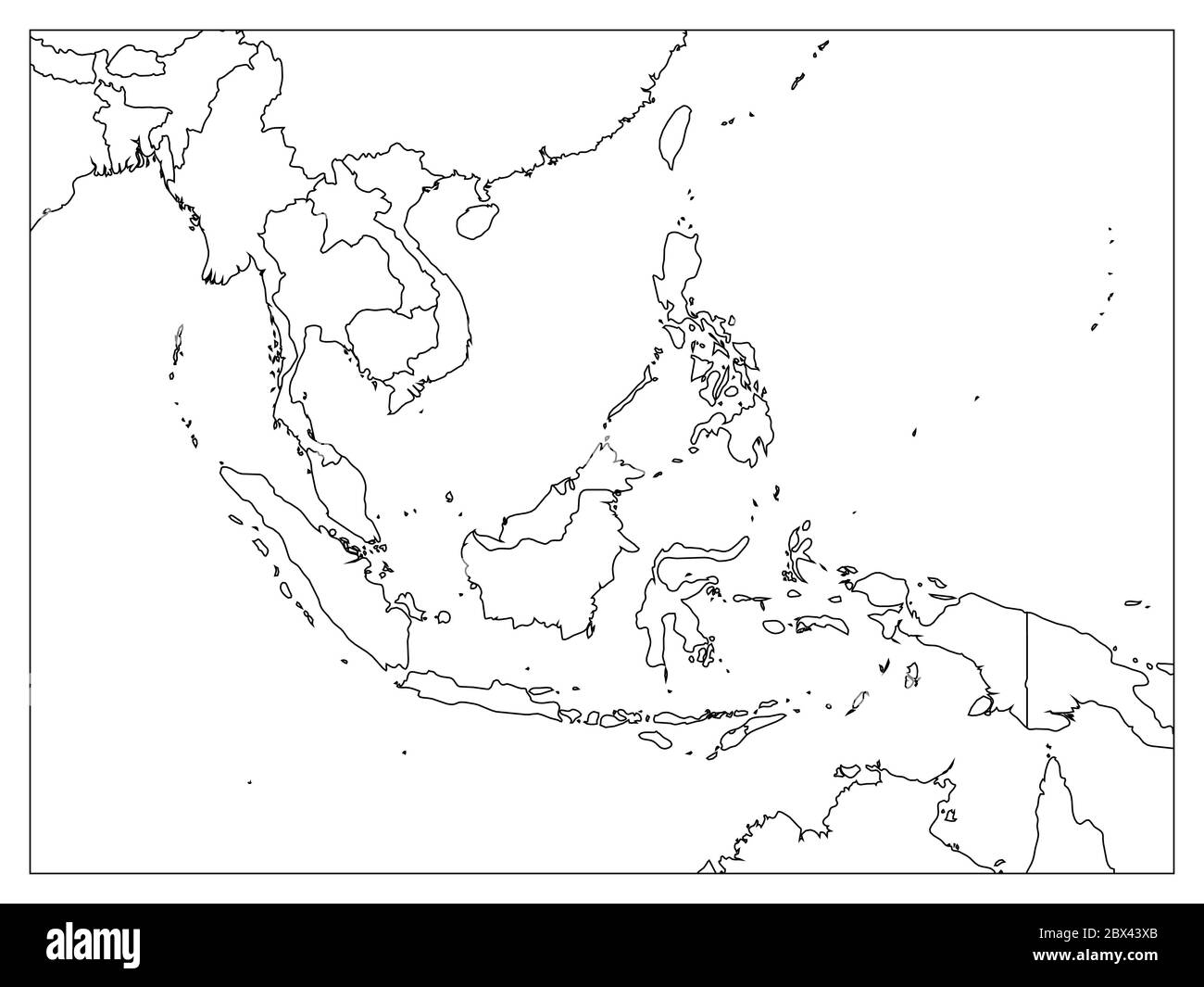 blank map of east asia