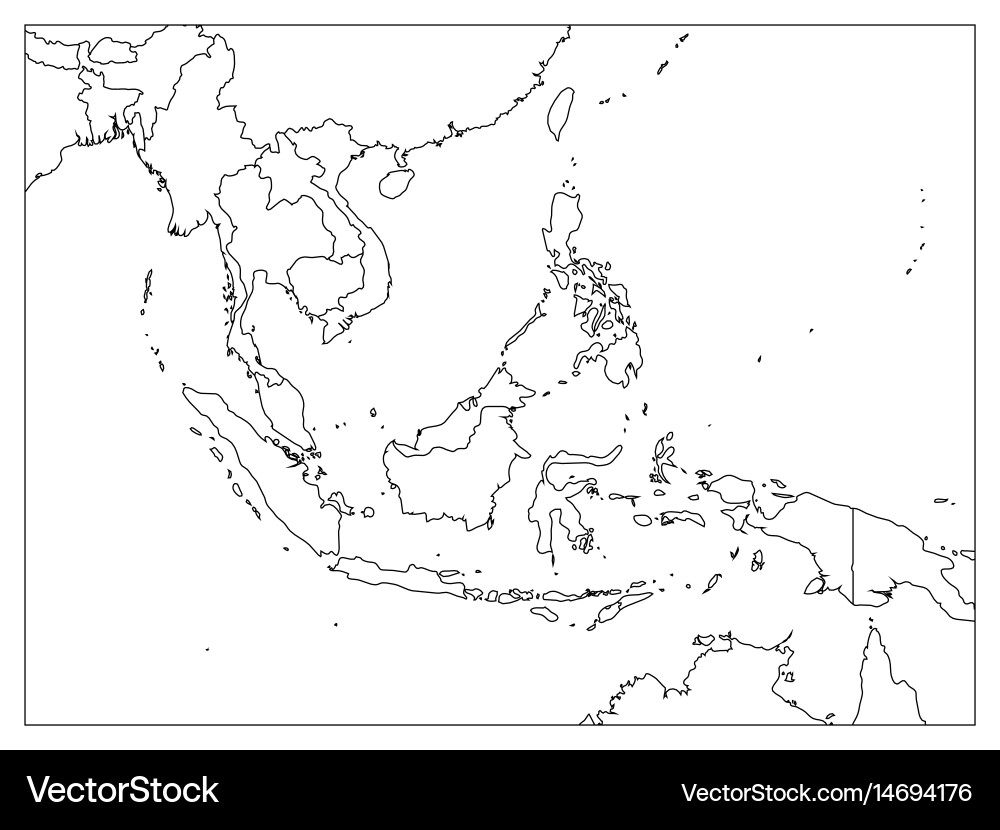 Southeast Asia Political Map Royalty Free Vector VectorStock
