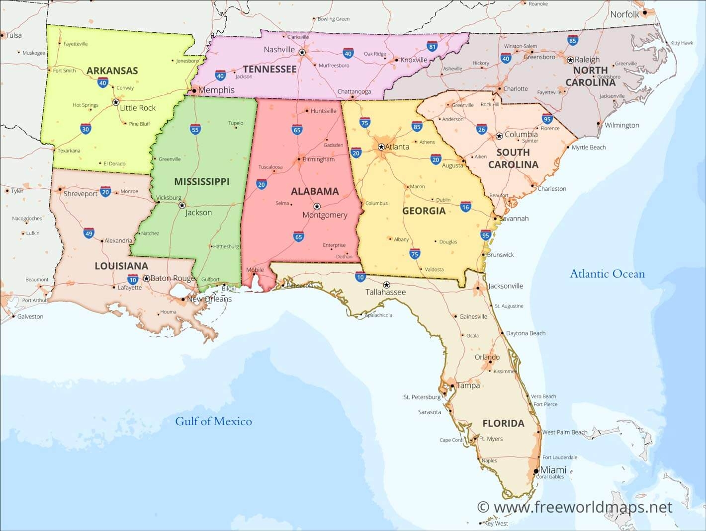 Southeast US Maps