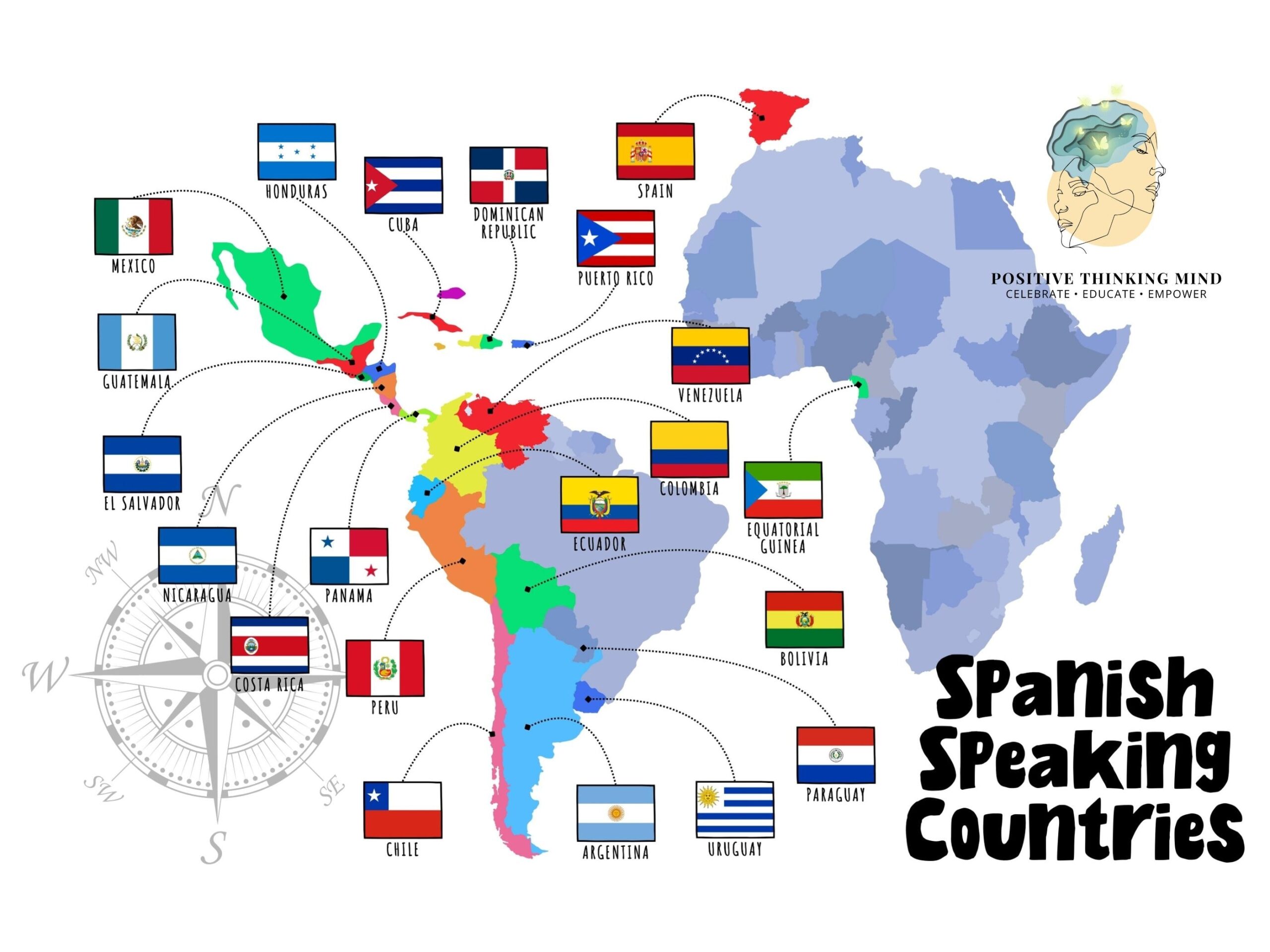 map of the spanish speaking world