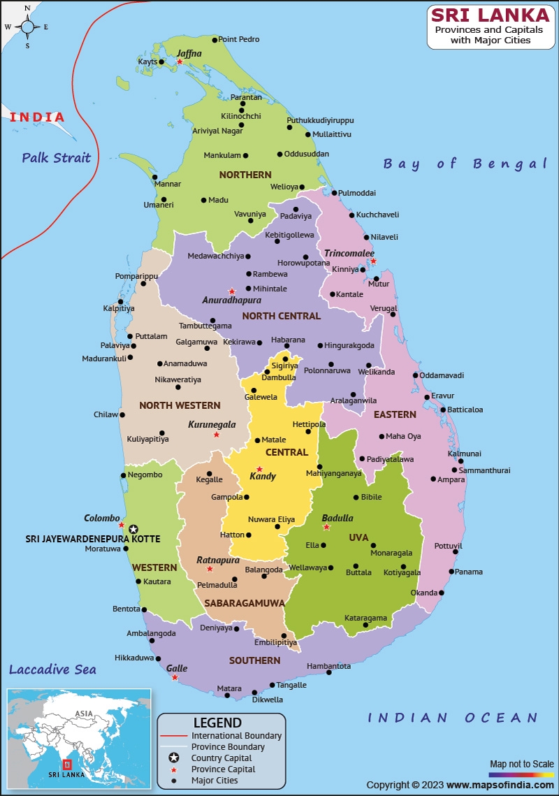 sri lanka map of the world