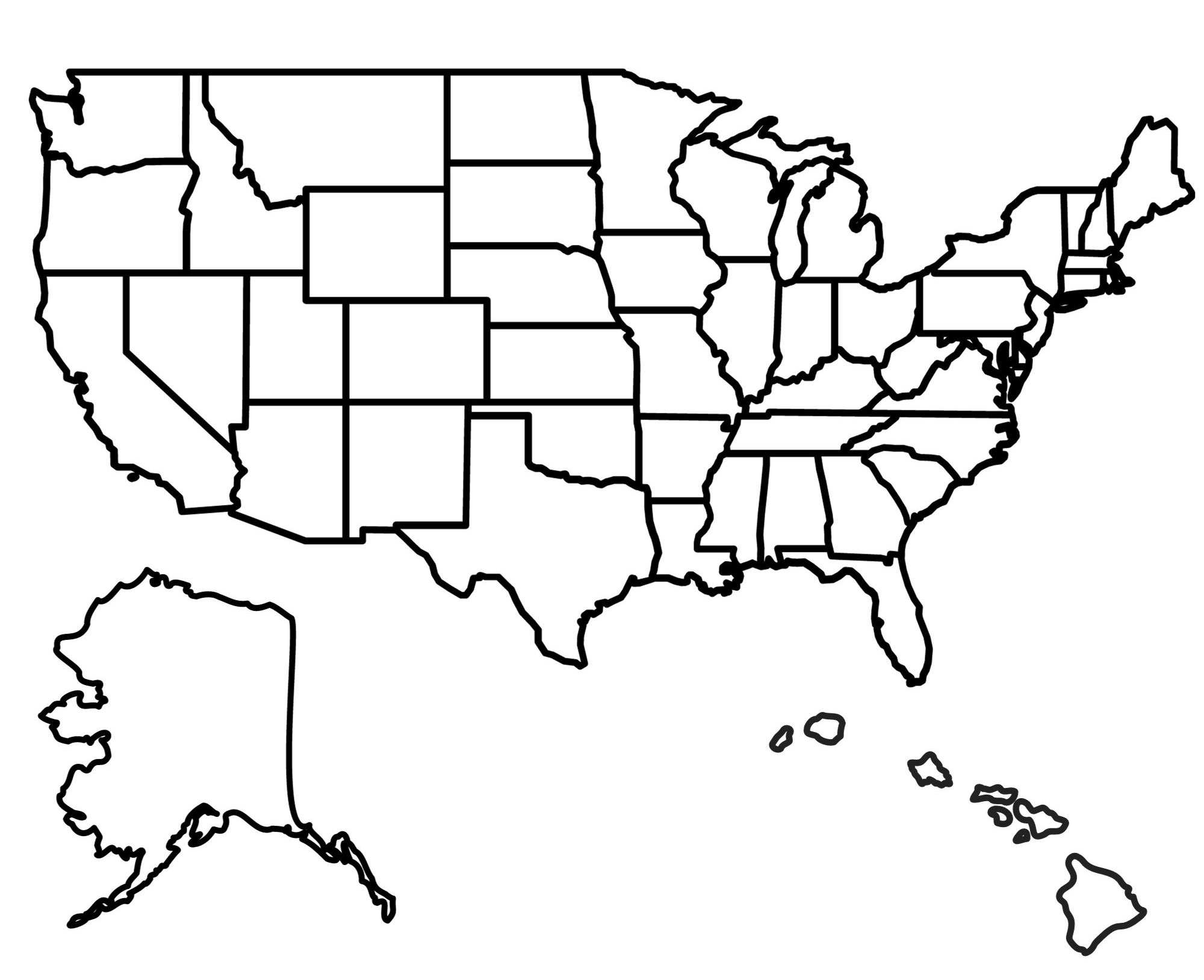 blank america map quiz