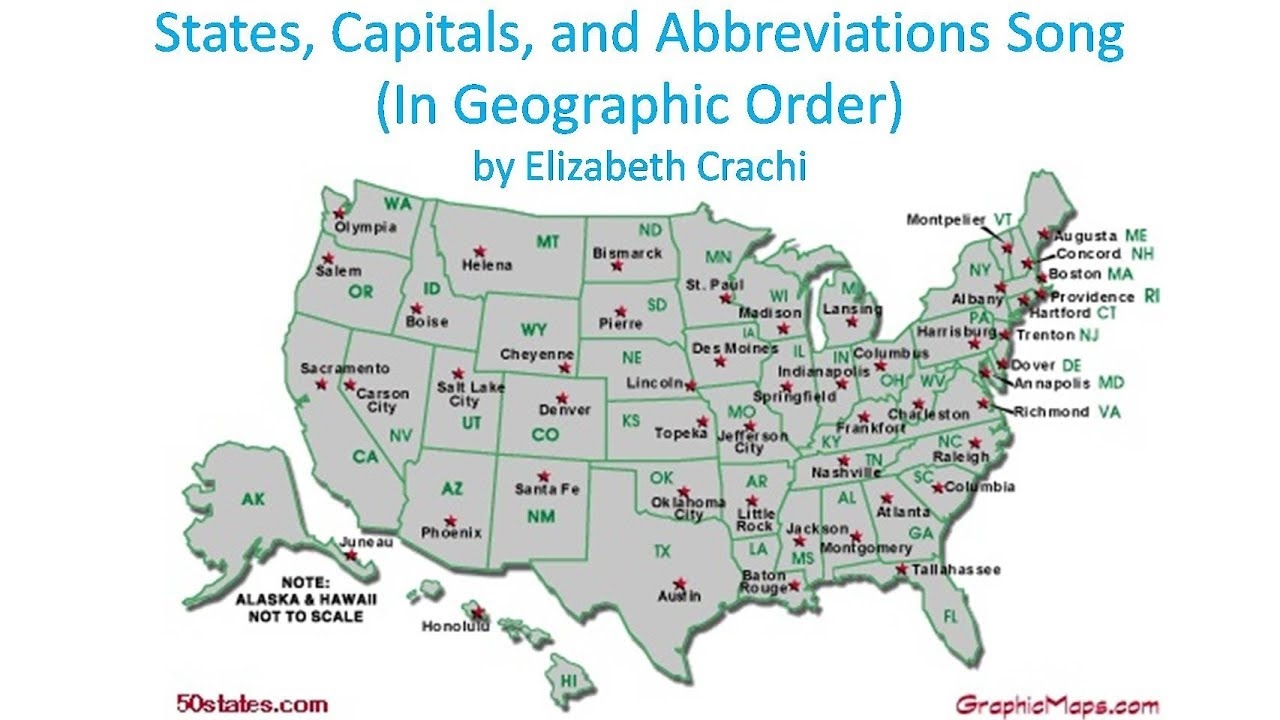 united states map capitals and abbreviations