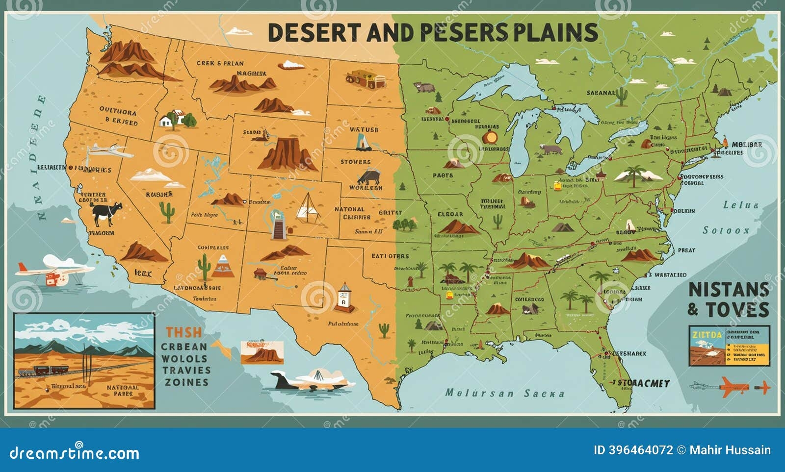 deserts in the united states map