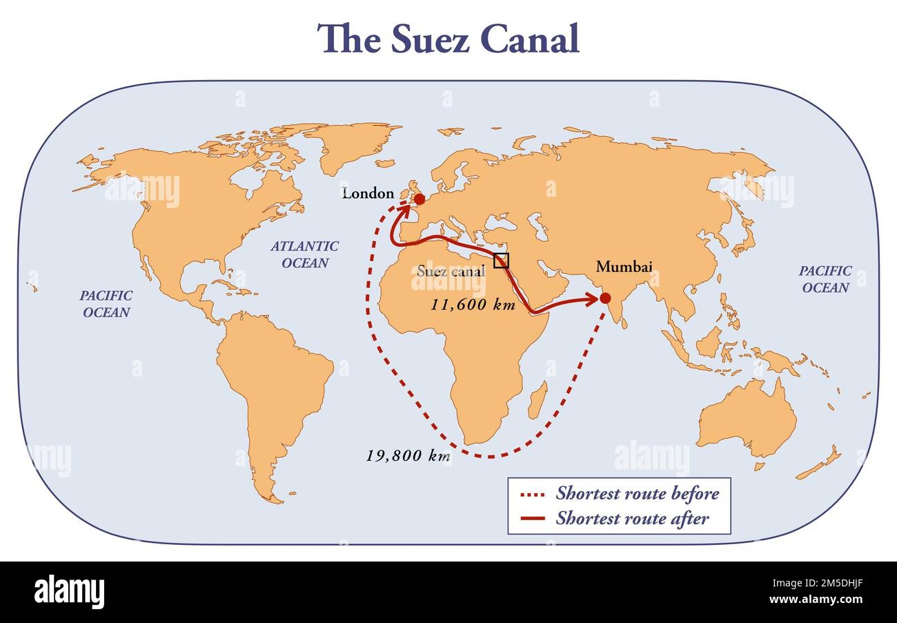 Suez Canal Map Hi res Stock Photography And Images Alamy