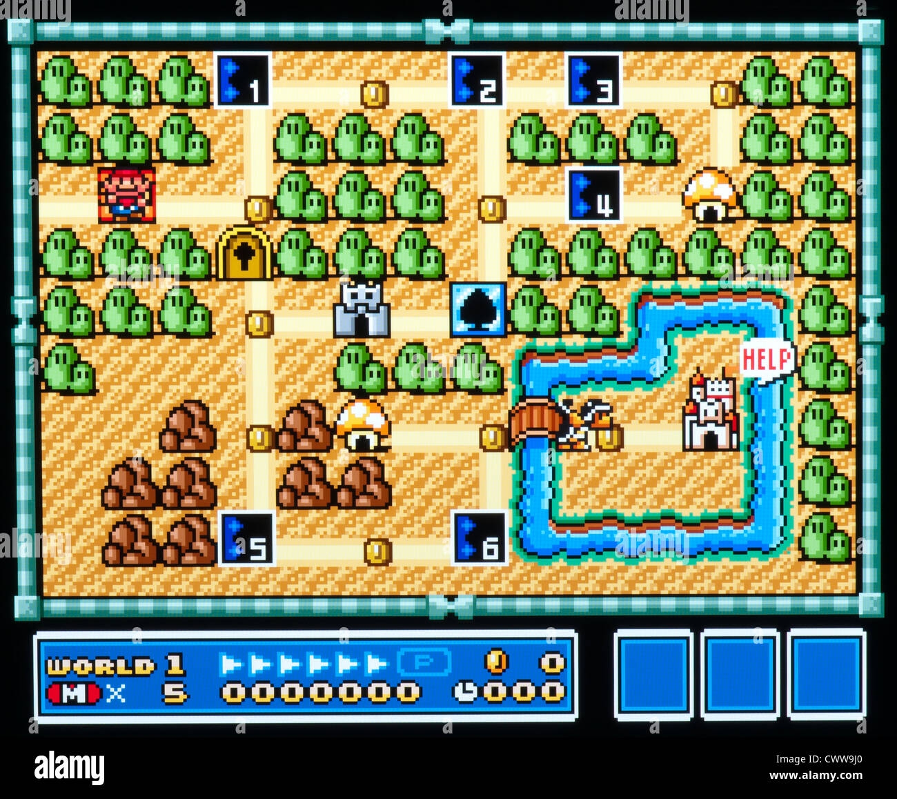 Super Mario Bros Video Game World 1 Level Map Interface Stock Photo Alamy Super Mario Bros Video Game World 1 Level Map Interface Stock Photo Alamy