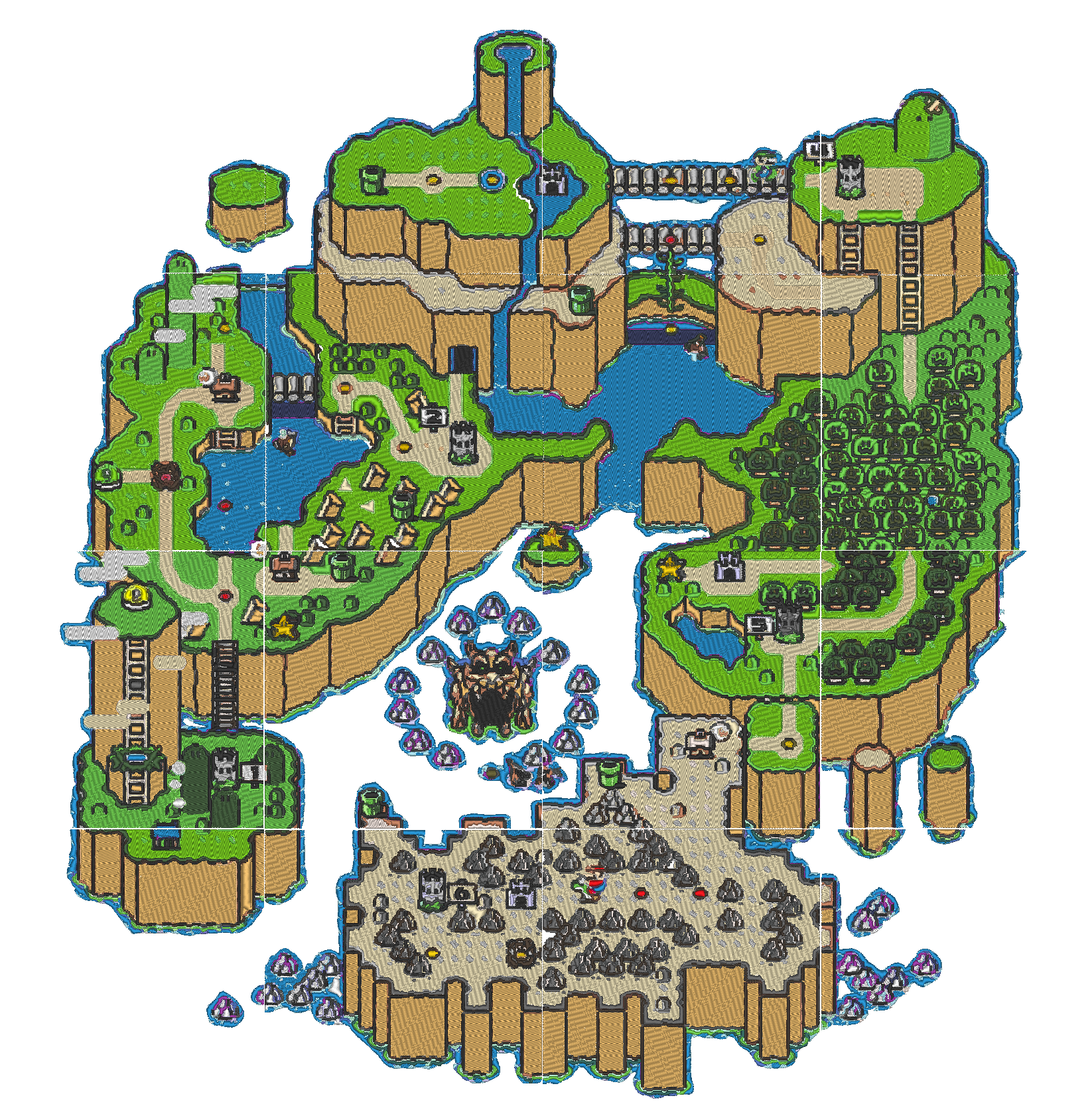 super mario world full map