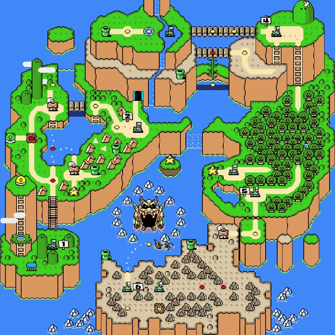 Super Mario World Map Cross Stitch Pattern Overworld Retro Super Mario Instant Download PDF Needlecraft Etsy Super Mario World Map Cross Stitch Pattern Overworld Retro Super Mario Instant Download PDF Needlecraft Etsy