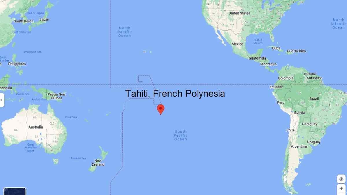 tahiti on world map