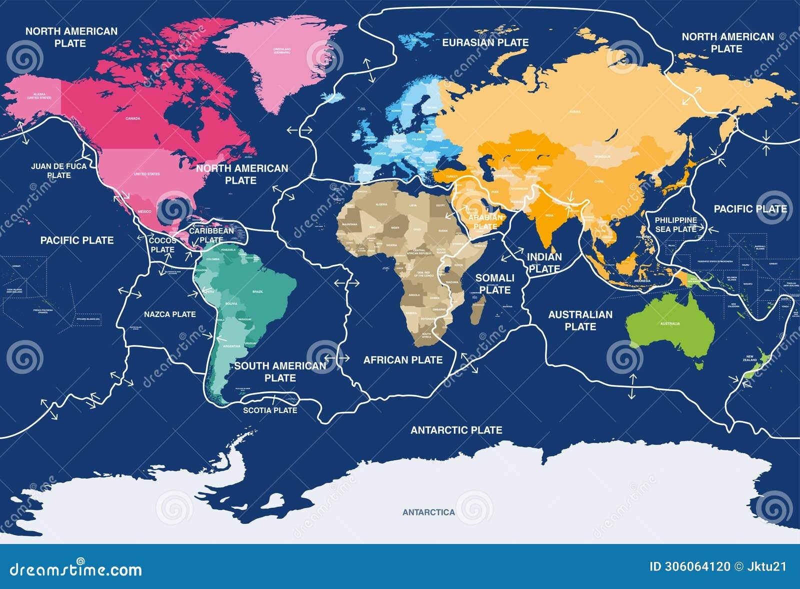 map of the world plates