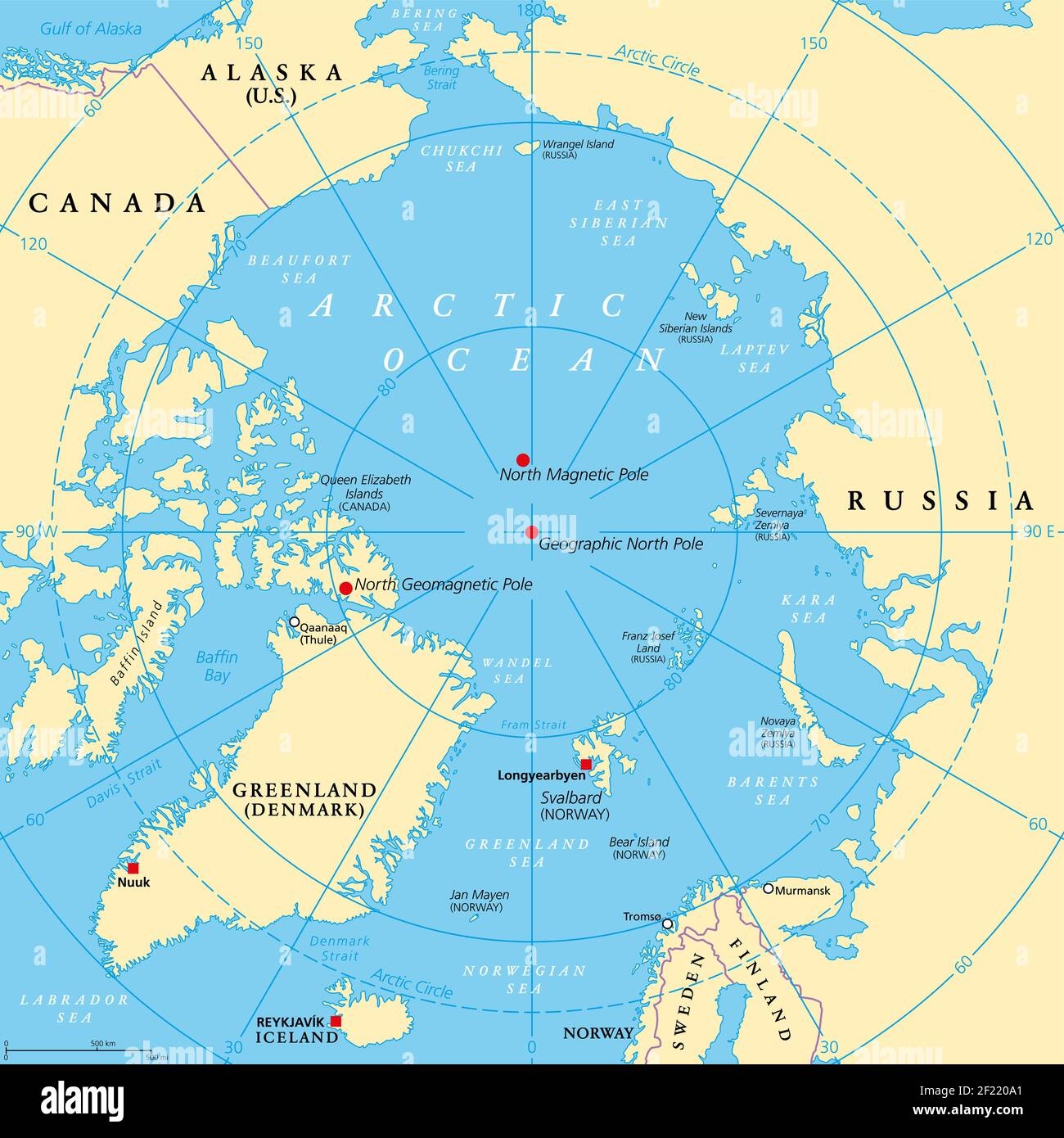 Terrestrial North Pole Map Hi res Stock Photography And Images Alamy