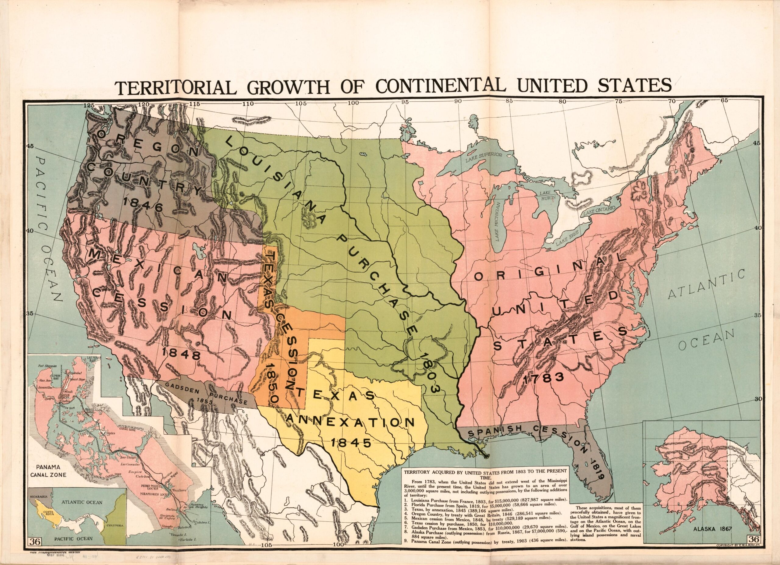 Territorial Growth Of Continental United States Library Of Congress