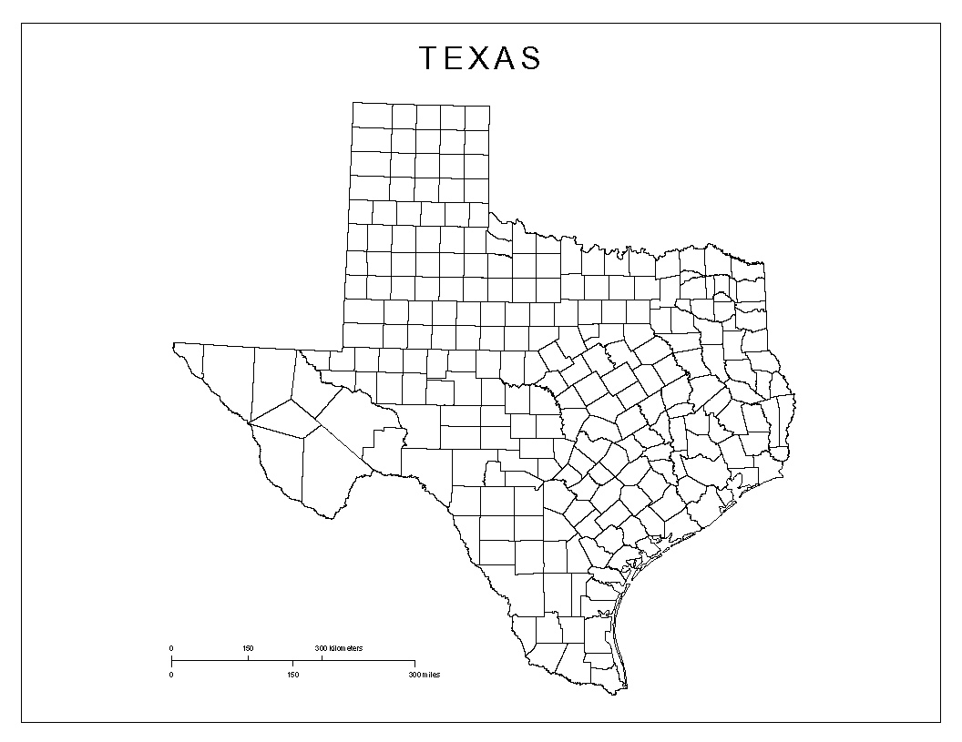 Texas Blank Map