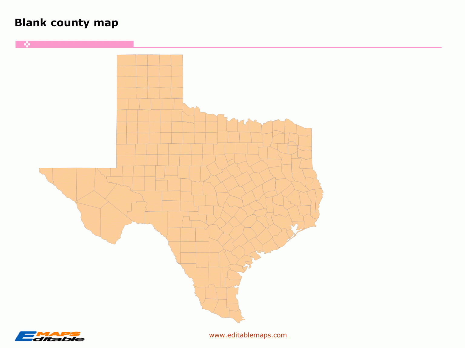 Texas County Map Editable PowerPoint Maps