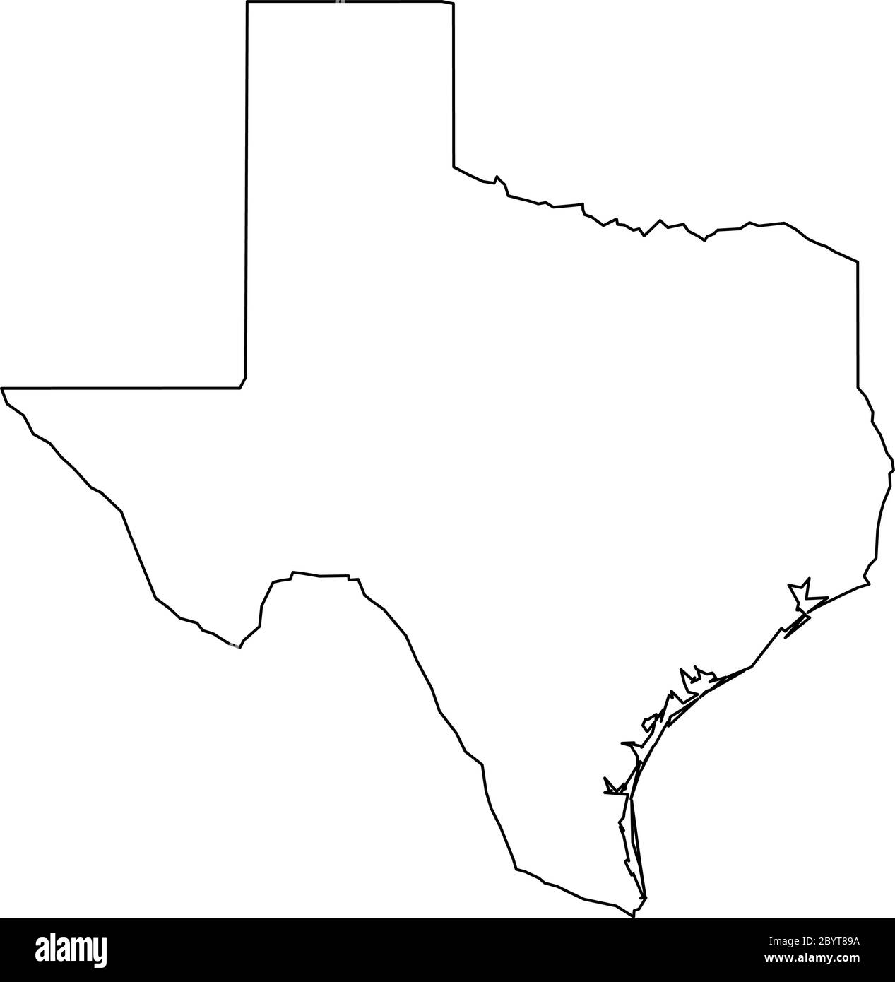 blank map of texas