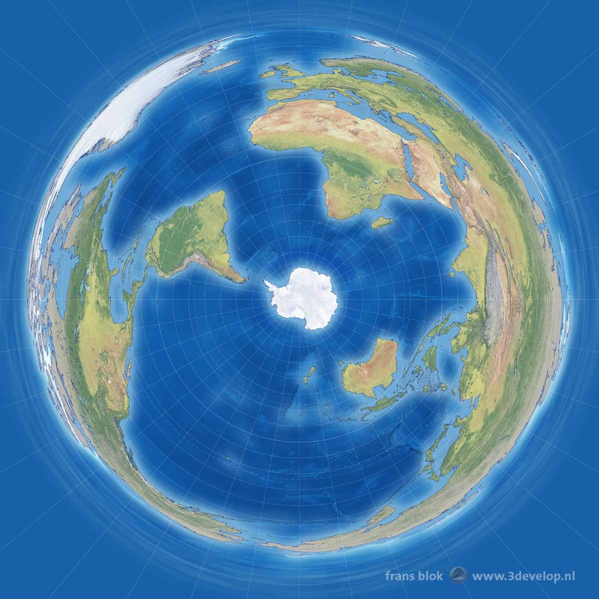 antarctica in world map
