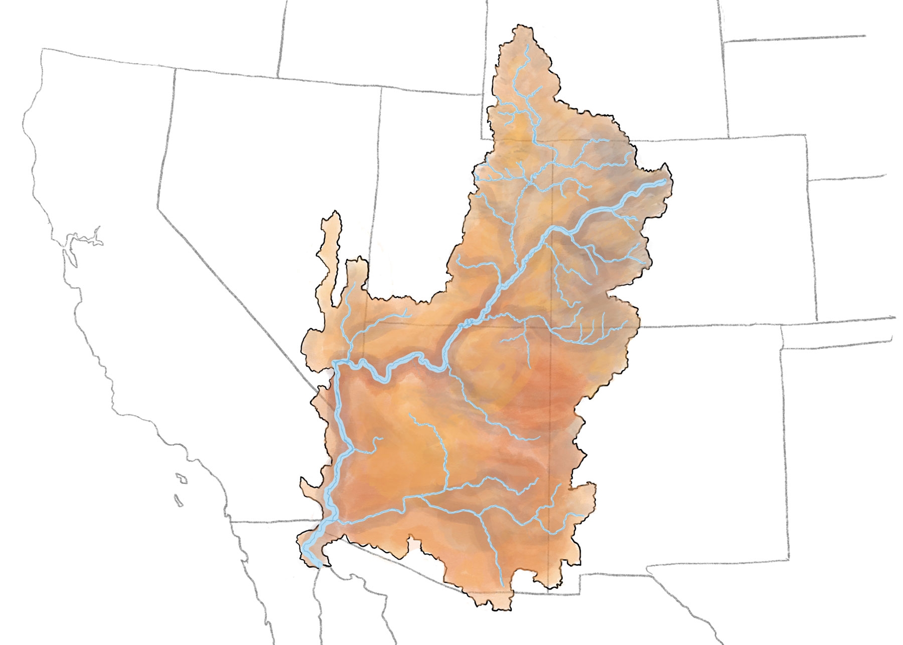 colorado river on united states map