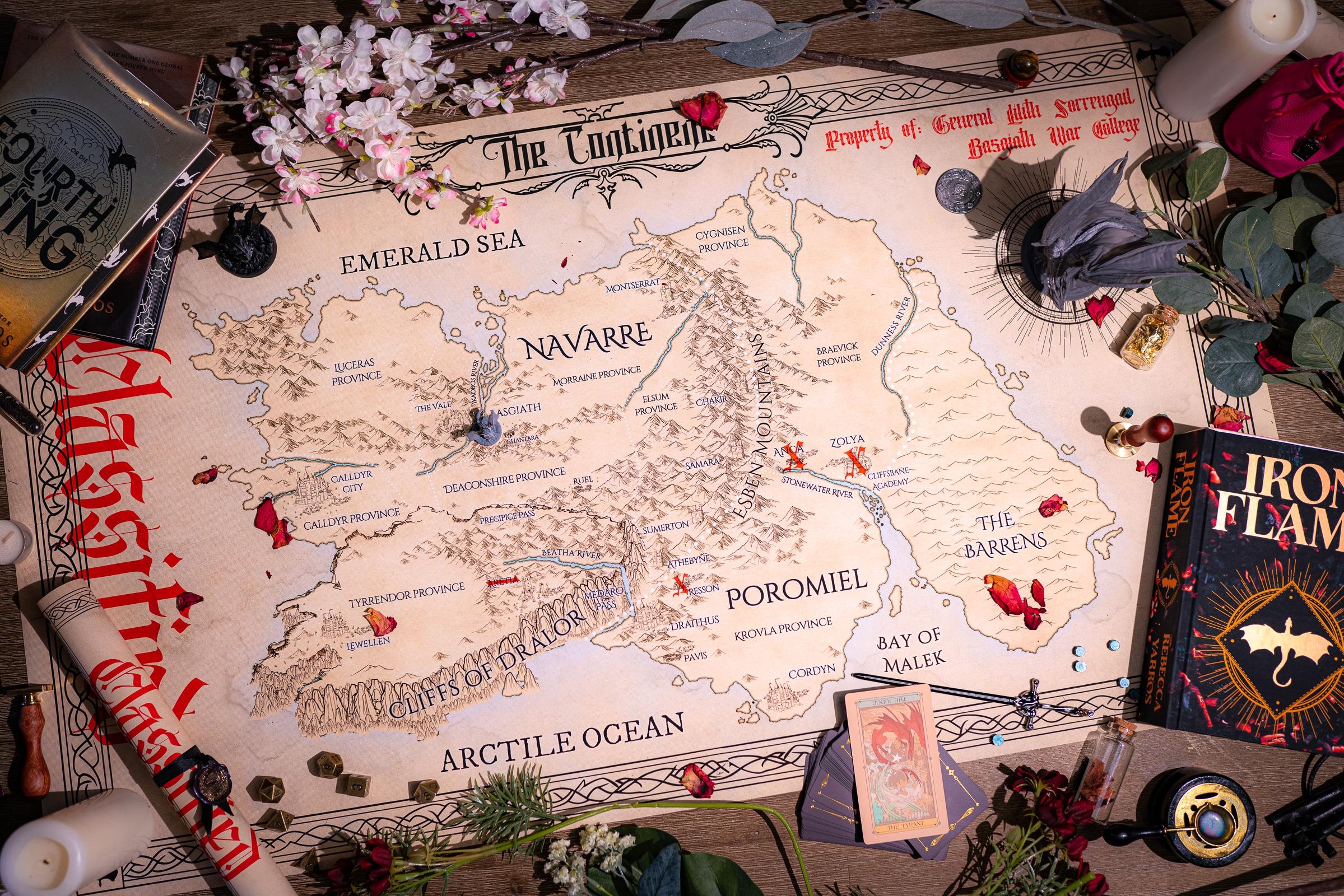 The Continent Map Fourth Wing General Sorrengail s Map rebecca Yarros Iron Flame The Empyrean Etsy Israel The Continent Map Fourth Wing General Sorrengail s Map rebecca Yarros Iron Flame The Empyrean Etsy Israel