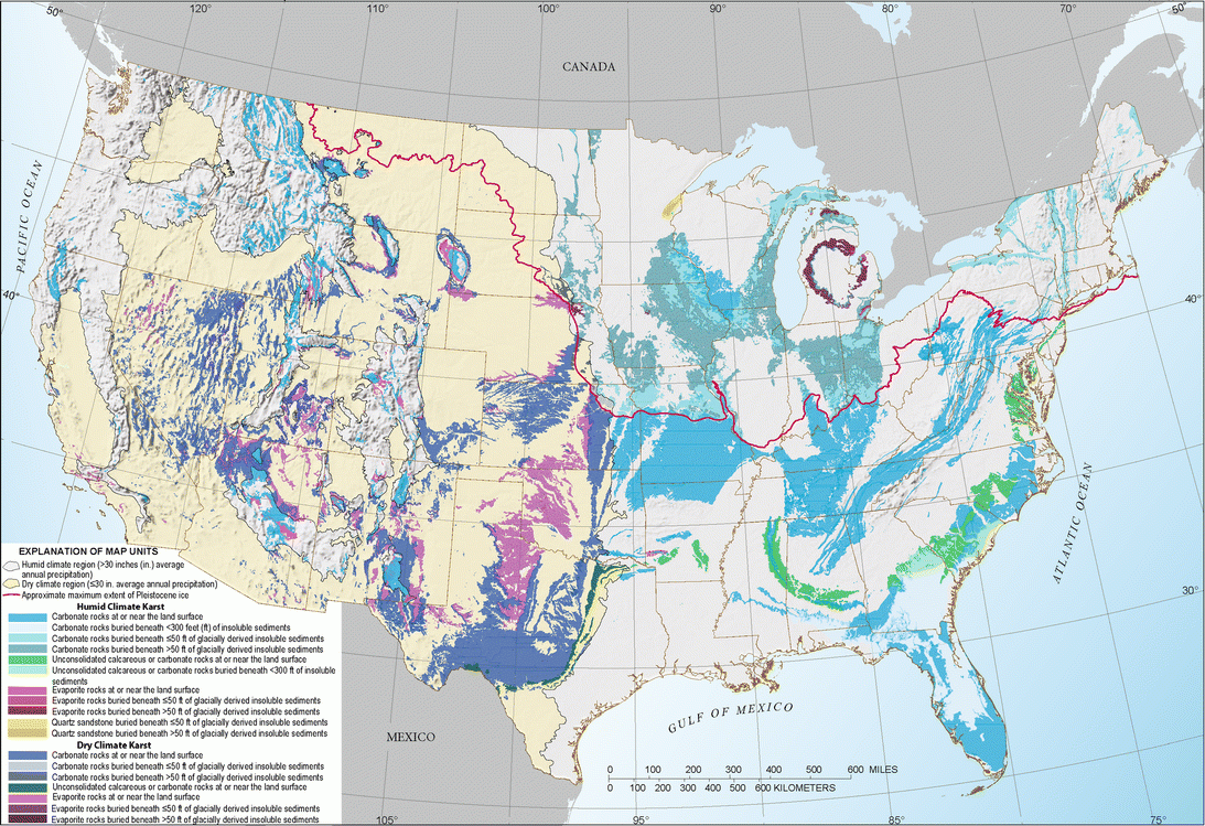 The Current Status Of Mapping Karst Areas And Availability Of Public Sinkhole risk Resources In Karst Terrains Of The United States Hydrogeology Journal Springer Nature Link