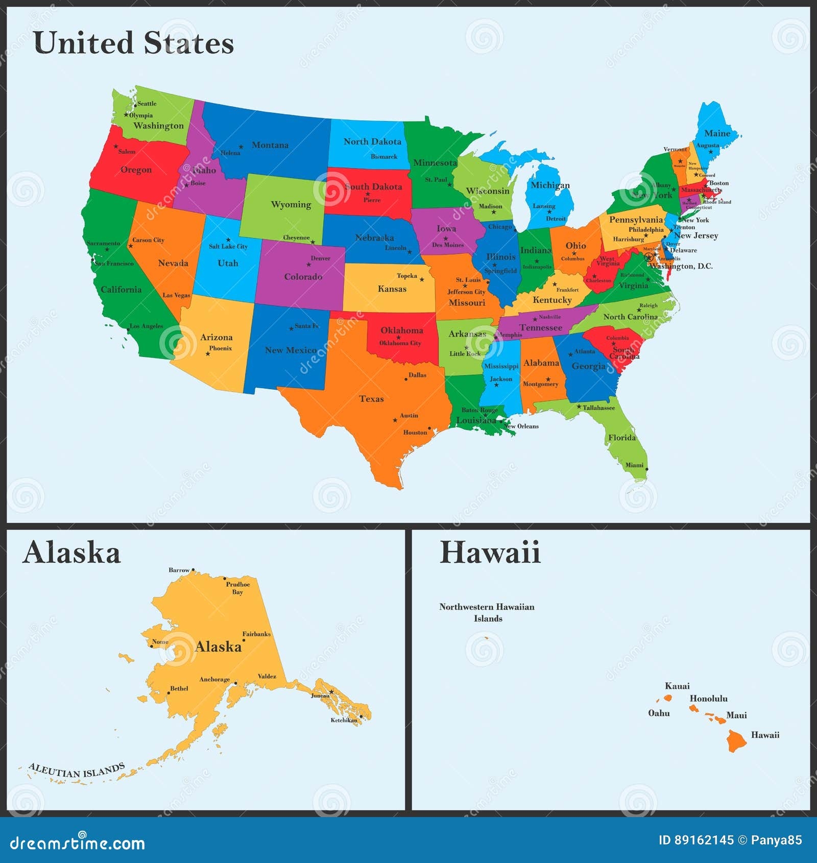 united states map with hawaii and alaska united states map with hawaii and alaska