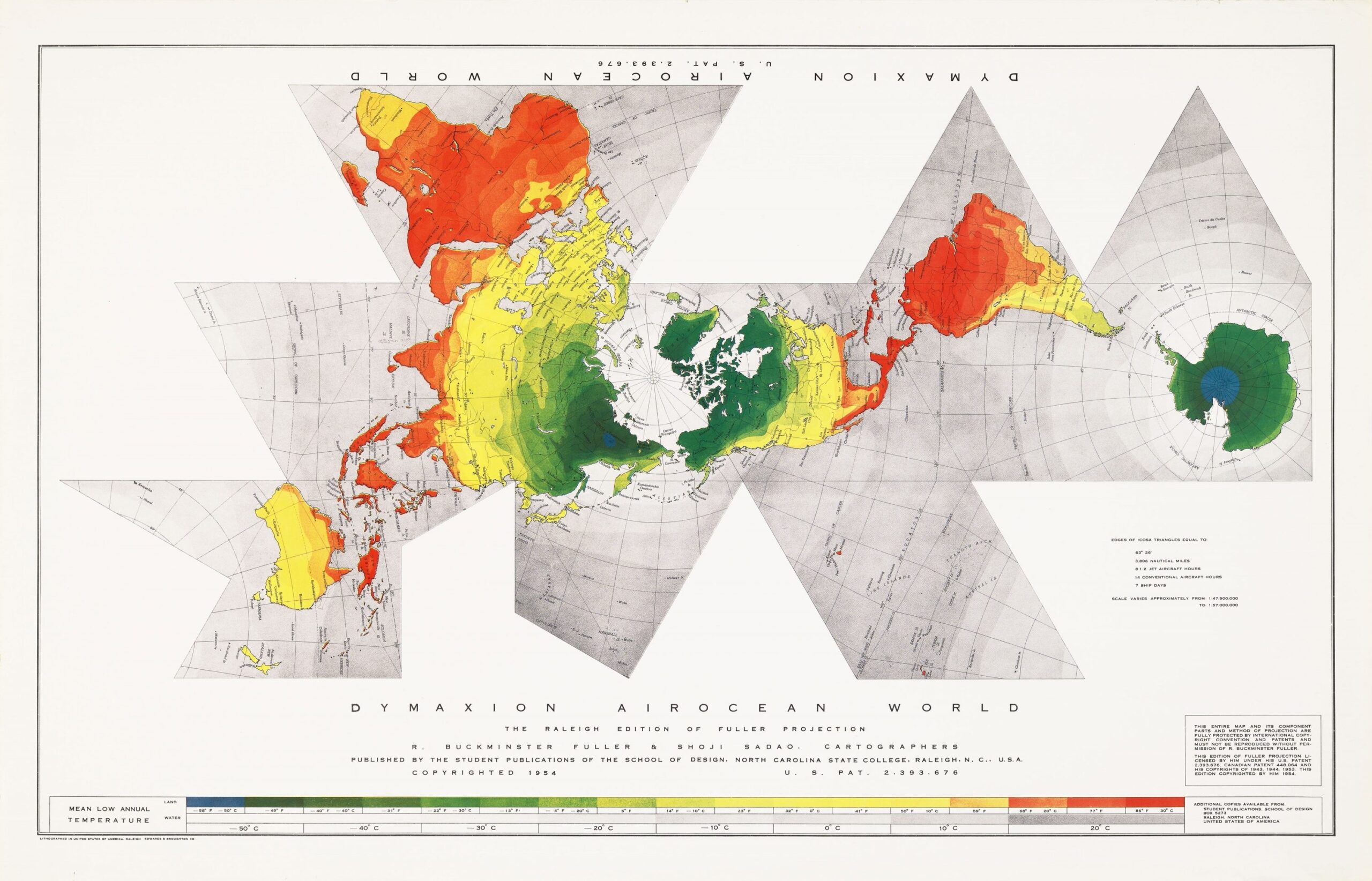 The Dymaxion Airocean World Map By R Buckminster Fuller Rare Antique Maps