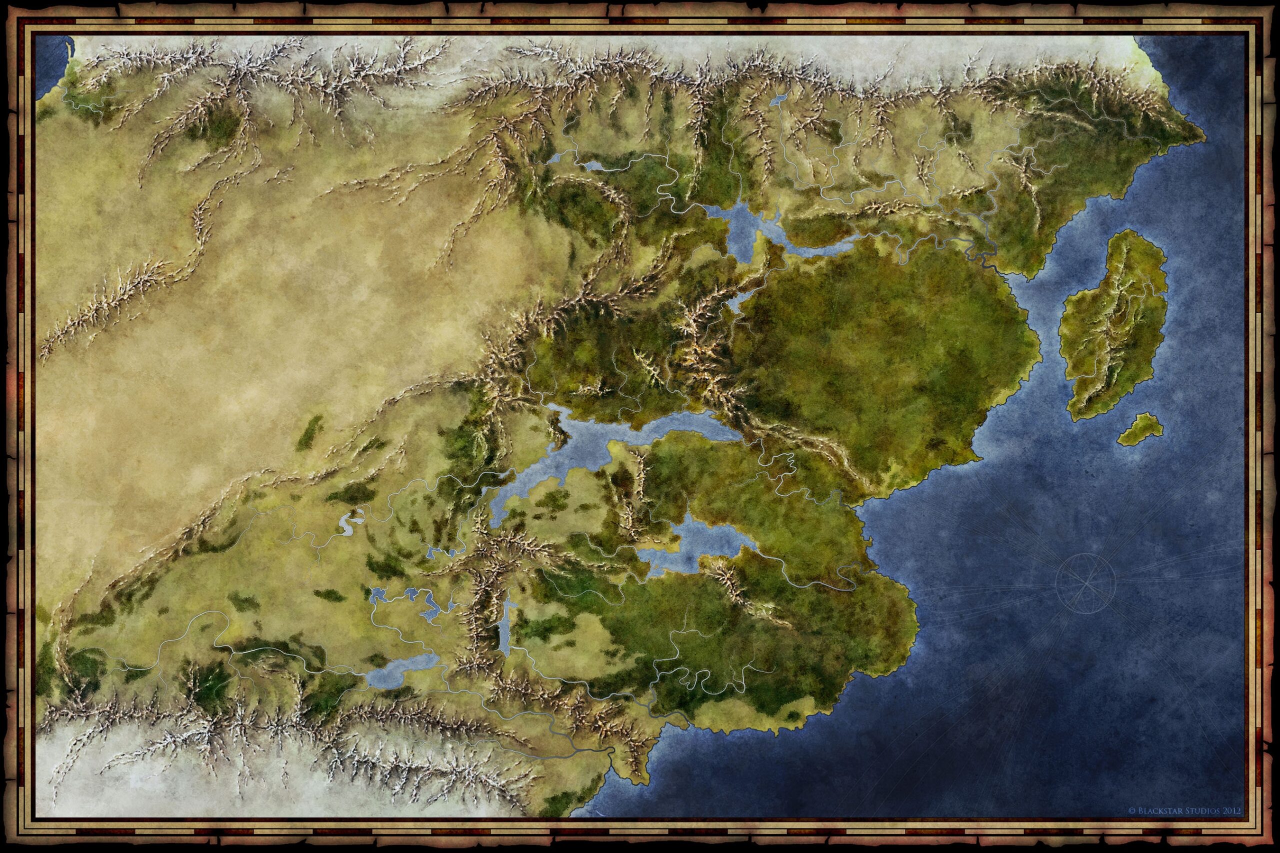 The Fantasy World Map Of Saemyyr Fantastic Maps