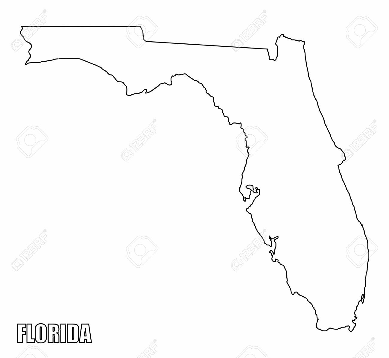 blank map of florida