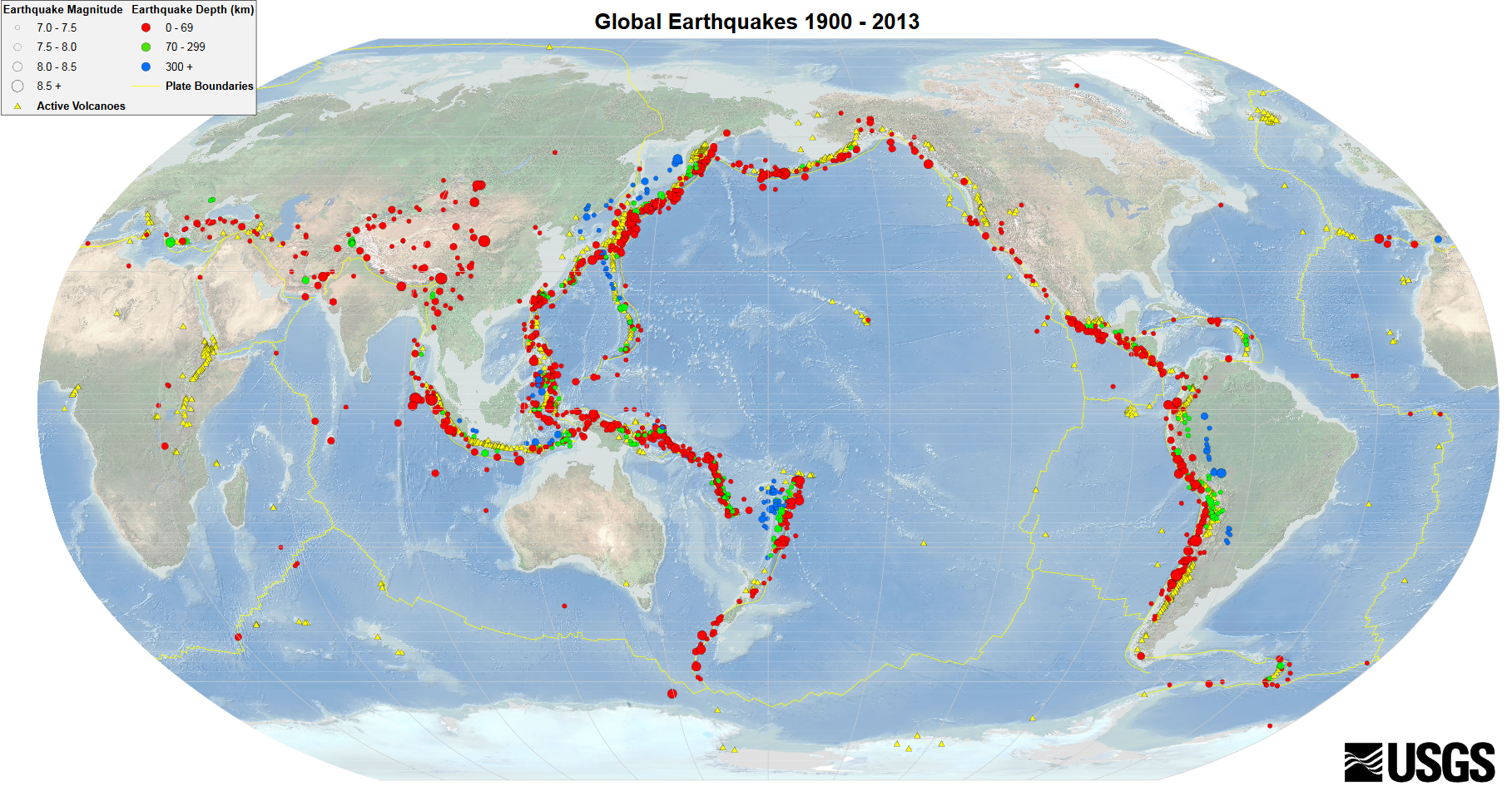 geological fault lines world map