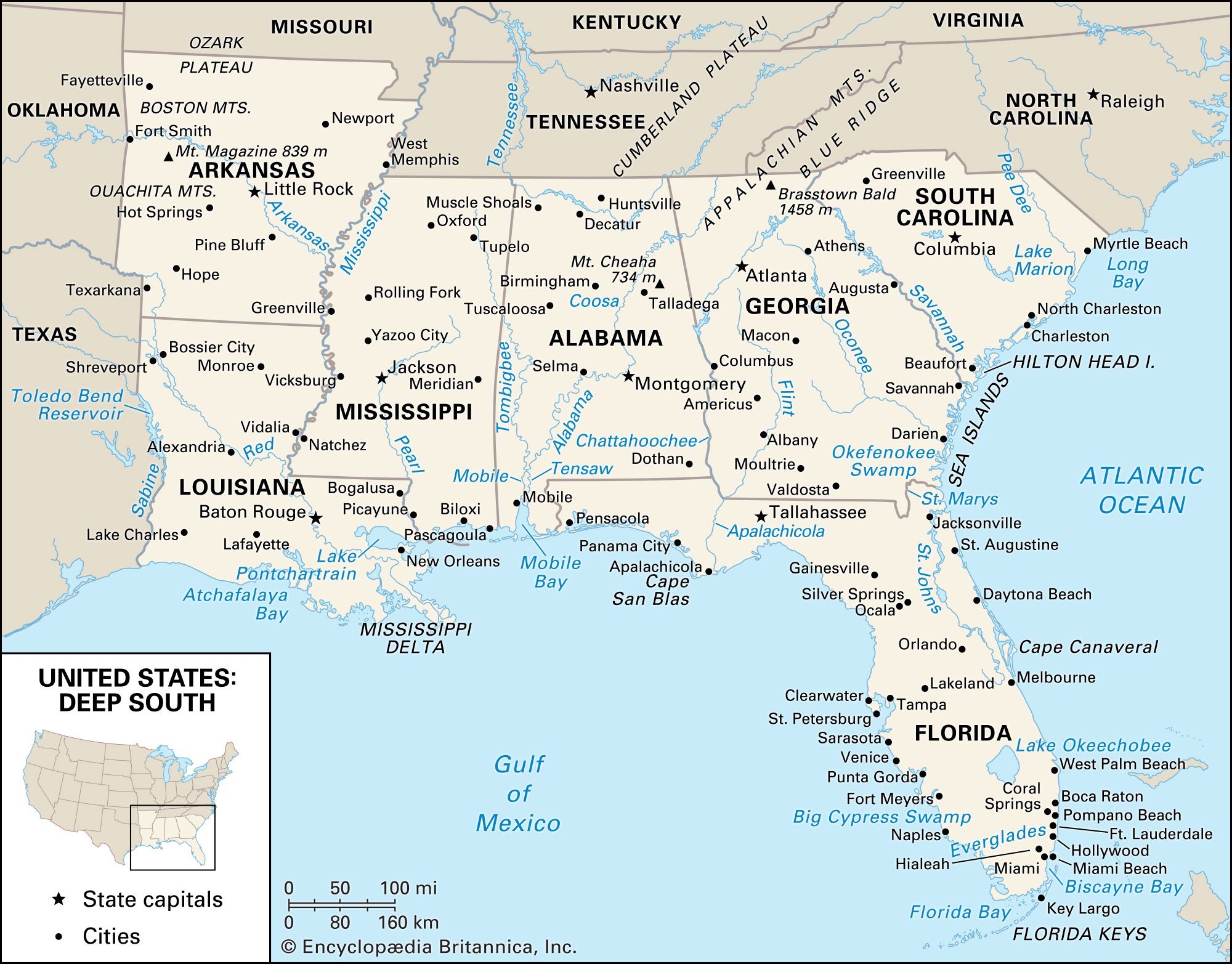 The South Definition States Map History Britannica