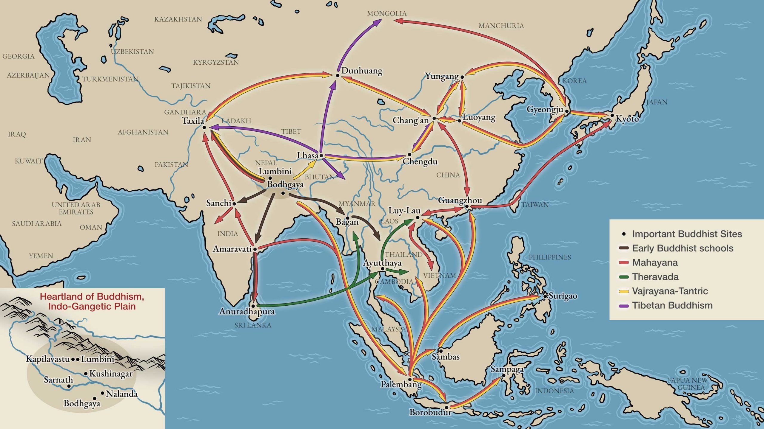 The Spread Of Buddhism From India To The World The Spread Of Buddhism From India To The World