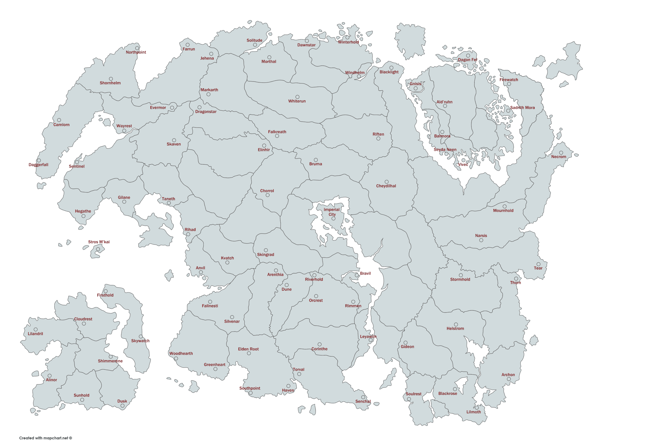 The Tamriel Map From The Elder Scrolls Series Is Now Available Blog MapChart The Tamriel Map From The Elder Scrolls Series Is Now Available Blog MapChart