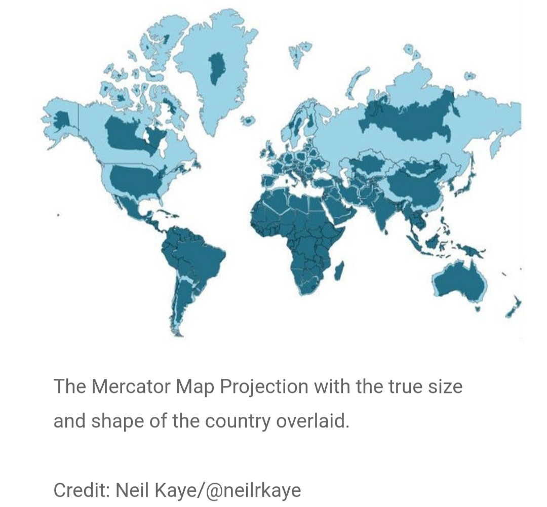 The True Size Of Every Country GI Chow