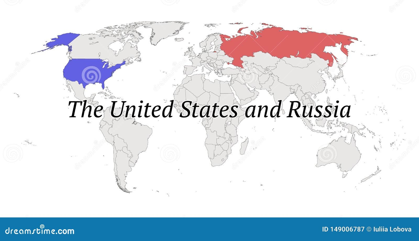 map of united states and russia