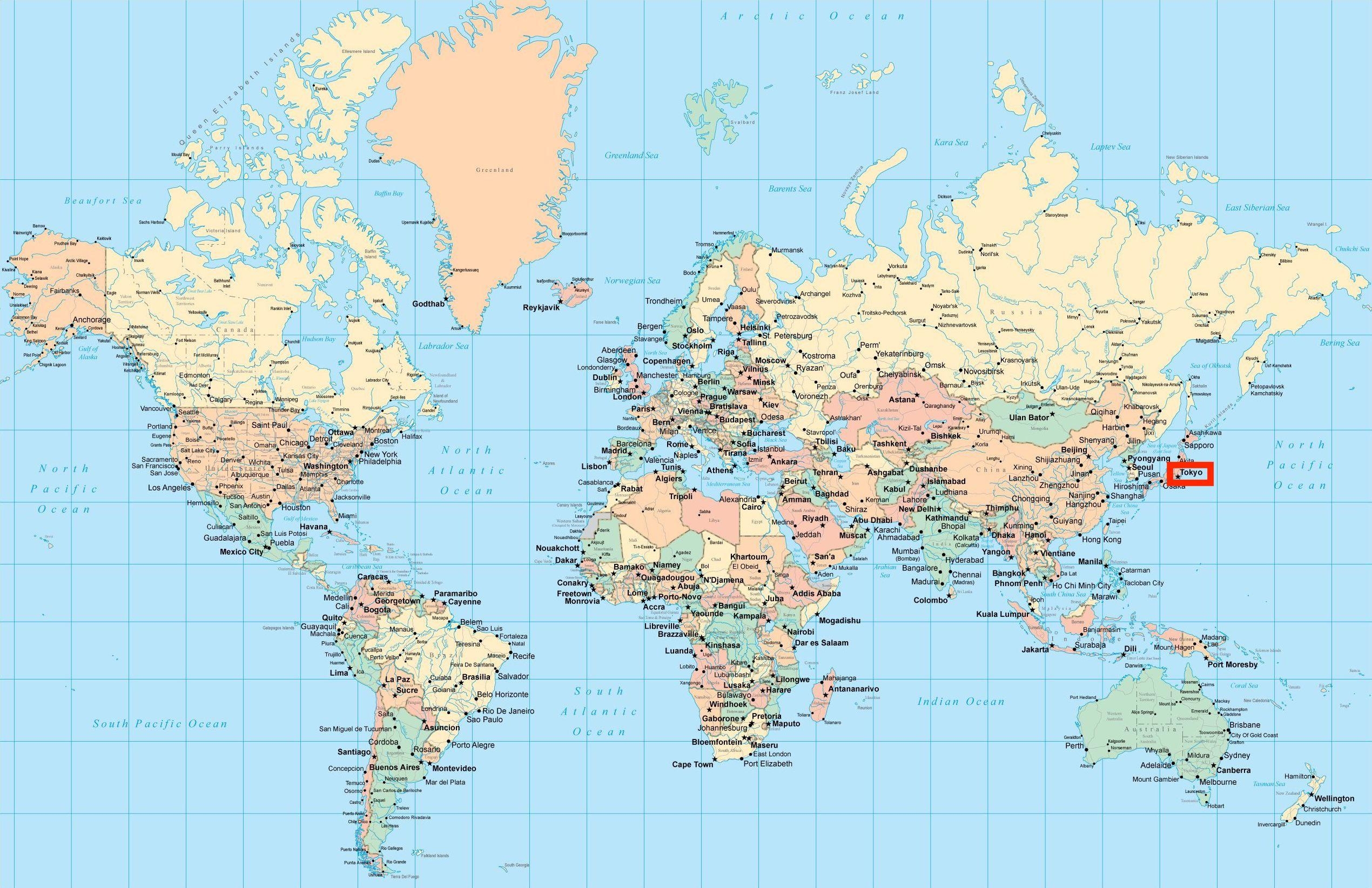 Tokyo World Map Tokyo On World Map Kant Japan 
