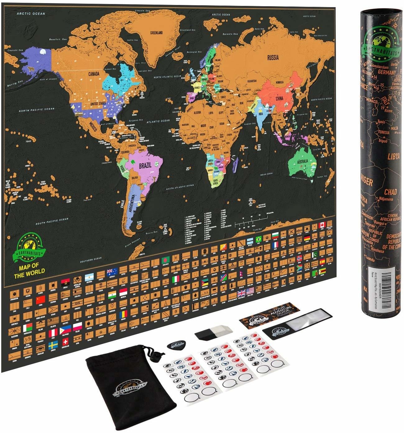 Top 15 Best Scratch Map Suitable For World Travelers