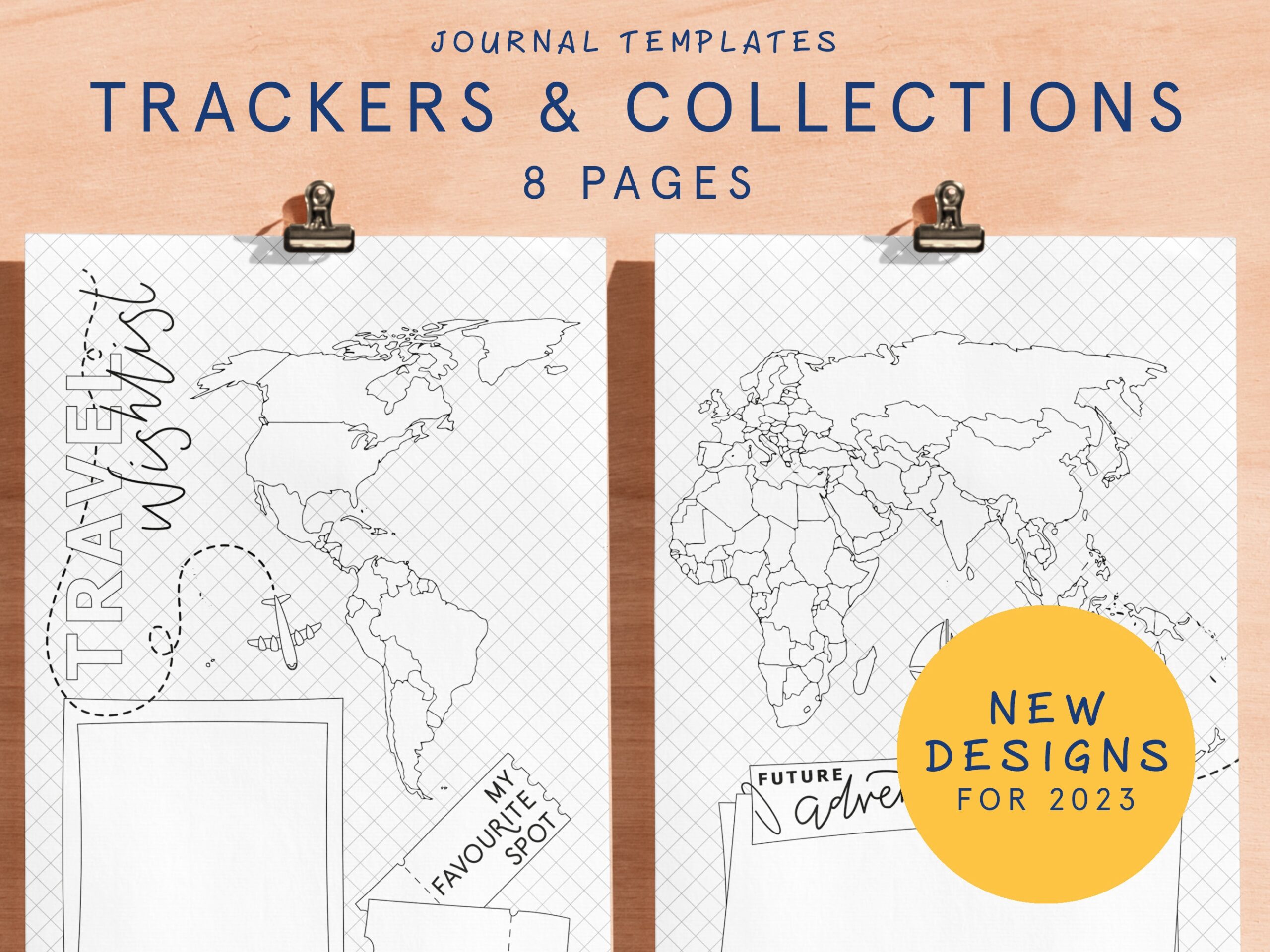 TRACKERS COLLECTIONS Printable Bullet Style Journal Template 2026 Bujo Junk Journal Starter Kit Digital Planner Insert Refill Pages Etsy
