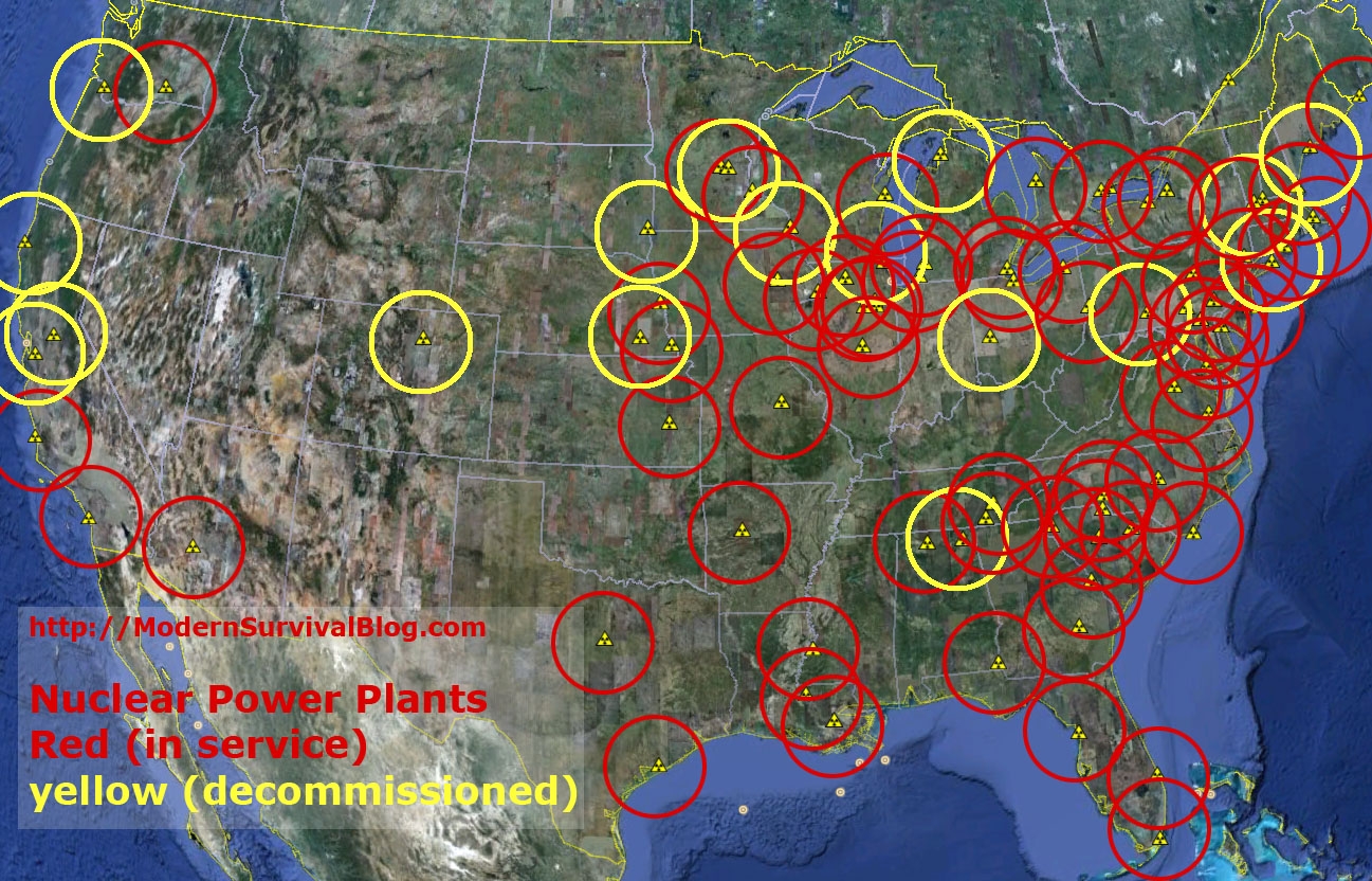 map of united states nuclear power plants