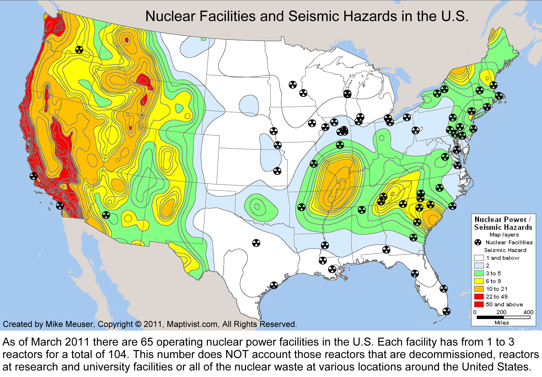 U S Nuclear Reactor Power Plant Seismic Hazard Earthquake Shapefiles Maps U S Nuclear Reactor Power Plant Seismic Hazard Earthquake Shapefiles Maps